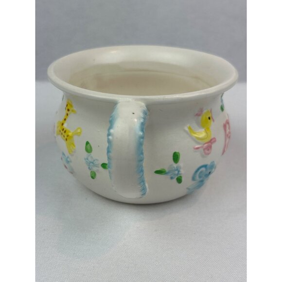 Vintage Napco Ceramic Baby Mug Giraffe Duck Elephant Nursery - Picture 2 of 12